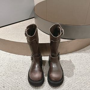 New Top-quality women's black <b>ankle</b> <b>boots</b> leather fashionable and elegant <b>boots</b> Sweet and cool handsome upper water-resistant - Product Image 3