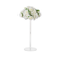 Support à fleurs en acrylique transparent moderne et durable de haute qualité 80 cm (60 cm/80 cm) – Décoration de table minimaliste pour mariage – Support en T