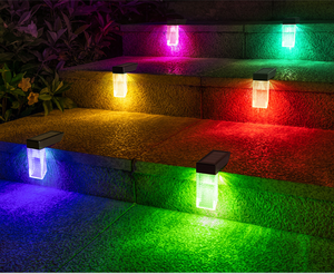 Lampe solaire murale de jardin, éclairage extérieur pour cour, clôture, étanche, lampe d'escalier, détecteur de mouvement, LED RGB/blanc, IP65 - Product Image 3