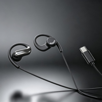 Nouveaux écouteurs intra-auriculaires ouverts de style moderne, filaires Type-C, avec crochet d'oreille, étanches IPX0, câble de 1,2 m, écouteurs sportifs pour la course à pied