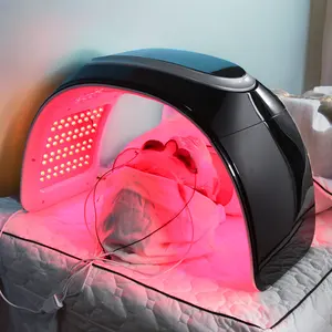 Venta al por mayor de fábrica Uso en el hogar 7 colores LED Fotón Terapia de luz Máquina facial Lámpara de terapia de luz roja EMS Luz UV Equipo de belleza