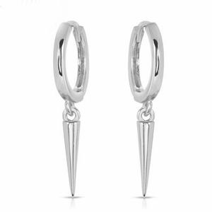 Pendientes de <span class=keywords><strong>aro</strong></span> con punta de cobre chapados en oro piramidal para mujer, puntos vanguardistas para salidas a discoteca - Product Image 5