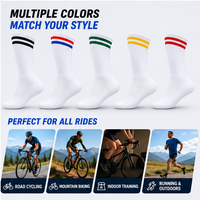 Nouvelles chaussettes de cyclisme aérodynamiques en tissu épissé unisexe pour usage d'équipe