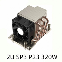 Refroidisseur de processeur de serveur 2U de bonne qualité 7001/7002/7003/9004 SP3/SP5/LGA2011 avec 4/5 caloducs, ailettes en aluminium et base en cuivre