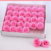 Bunga Mawar Kristal Berkilau Biru Siren Emas Mawar Merah Muda Bunga Hari Valentine Simulasi Buatan Tangan