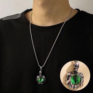 Collar Personalizado de Acero Inoxidable para Hombre y Mujer, Diseño Hip Hop, Colgante de Dragón Vintage, Collar de Acero Titanio - Product Image 6