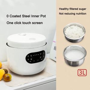 Cuisinière à riz numérique mini 3L, faible teneur en sucre, écran tactile, cuve en acier inoxydable, petite cuisinière à riz saine - Product Image 2