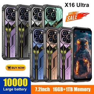 Téléphone portable robuste 5G NFC Gaming GSM X16 Ultra étanche 2026, Smartphone Android 15 NFC Gaming, Vente en gros, Processeur Octa-Core - Product Image 1