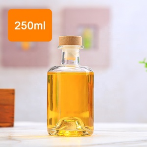 Matte Finish Empty 750ml Whiskey Gin Spirit Vodka Glass <strong>Bottle</strong> 100ml 500ml Clear Liquor <strong>Bottles</strong> <strong>with</strong> Wooden <strong>Cork</strong> for Brandy - Product Image 6