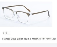 Monture de lunettes optiques TR90 avec branches en acétate, lunettes carrées légères pour hommes et femmes, personnalisation OEM