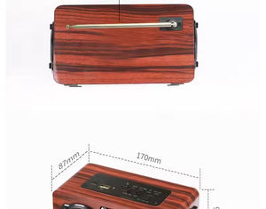 Altavoz Subwoofer Inalámbrico Multifuncional de Madera S409 - Diseño Mini Portátil / USB/AUX con Micrófono Incorporado y Alimentación por Batería - Product Image 4