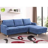 Canadá sofá de canto de tecido, design moderno para sala de espera com pernas de madeira w8111