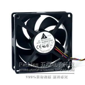 เดลต้า AUB0812HH 80 มม. 12V 0.32A 4 สายควบคุมอุณหภูมิชิ้นส่วนประกอบตัวเครื่องพัดลมระบายความร้อน - Product Image 2