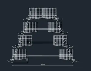 Jinreenmu — cage de poulet type-a 4 niveaux automatique, équipement pour la mise en place des hines