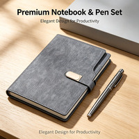 Carnet de notes et stylo de luxe en cuir PU personnalisés avec logo Casemimi, papeterie d'affaires portable, impression UV et coffret cadeau