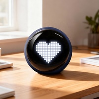 Réveil numérique LED dynamique à expression variable, horloge électronique intelligente à changement de couleur, alimentée par piles, design mignon, horloge décorative