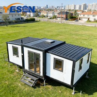 Maison préfabriquée de luxe en conteneur, bureaux, maisons préfabriquées, maisons pliantes, extensibles, 20ft, 40ft, avec 2 chambres, maison extensible
