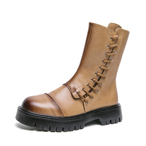 2026 <b>Work</b> <b>Boots</b> & Motorcycle Shoes for Men High-Top Ankle <b>Boots</b> High-Top <b>Leather</b> <b>Boots</b> Soft <b>Leather</b> Thick Sole Ankle <b>Boots</b> - Product Image 5