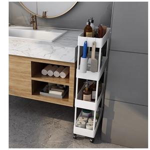 Étagère de rangement pour salle de bain, chariot étroit à 5 niveaux, autoportant, mobile, durable, rectangulaire, organisateur multi-niveaux pour toilettes et salle de bain - Product Image 1