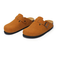 Sabots Mi-Fermés Classiques en Daim Personnalisables Mi-Sabots Plats Automne à Enfiler pour Hommes et Femmes Décontractés Mi-Fermés