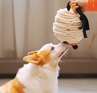 Jouet à mâcher Juicepet en peluche écologique pour chien, anti-stress, à sentir, facilement détachable, résistant aux morsures, avec compartiment à friandises caché