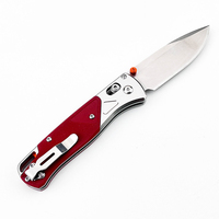 Couteau de chasse pliant BM 535-9 en gros, lame D2, manche G10, logo personnalisé, couteaux de poche tactiques de survie pour le camping en extérieur