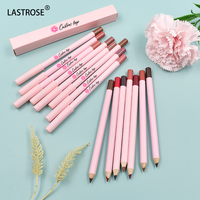 Crayon à lèvres vegan rose de luxe 24 couleurs, waterproof et naturel, avec taille-crayon intégré, personnalisable, marque privée