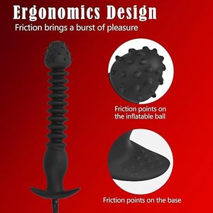 Erwachsenen G-Punkt Erweiterungsstimulator Aufblasbarer Anal-Butt-Plug Dilatator, Großer Dildo Einführungs-Sexspielzeug Männlicher Prostata-Massager - Product Image 5