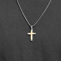 Kalung Liontin Salib Fashion Tahan Air Bahan Stainless Steel 316L Gaya Punk Hip Hop Perhiasan Religius untuk Pria Wanita Hadiah Grosir