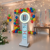 Photobooth iPad avec écran LCD personnalisable pour vidéo et photos, idéal pour les fêtes et les selfies - Services Photobooth (Entrepôt USA/Royaume-Uni)