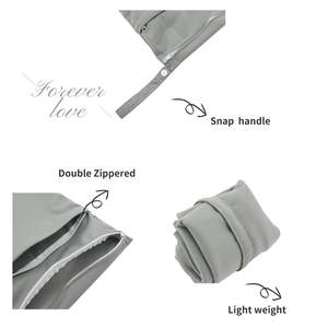 2pcs Wet/Dry Poches en polyester zippées réutilisables Sac à couches imperméable pour voyage Plage Piscine Garderie <span class=keywords><strong>Yoga</strong></span> Gym-Vêtements humides - Product Image 2