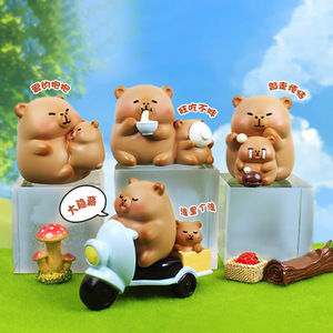 Yu Mo Craft Caja Sorpresa de Figuras de Resina de Cerdito Silly Pig, Adornos de Anime y Dibujos Animados, Colección de Regalos - Product Image 3