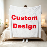Couverture en flanelle personnalisée de haute qualité, imprimée, douce et luxueuse, couverture polaire chaude pour l'hiver, couverture en peluche personnalisée