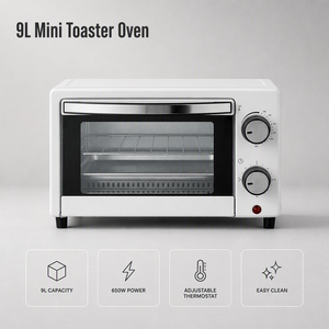 <span class=keywords><strong>Four</strong></span> à pain miniature 9L, 650W, électrique, compact, pour comptoir, avec thermostat réglable, pour usage domestique - Product Image 4