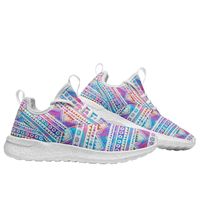 Vente directe d'usine, baskets unisexes légères imprimées à lacets, empeigne en mesh respirante, chaussures de sport décontractées tendance, hiver-printemps