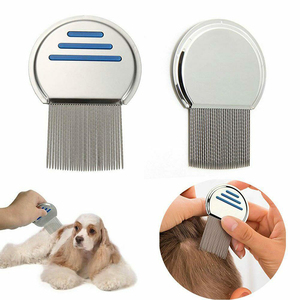 Peines de acero inoxidable de alta densidad para mascotas al por mayor, para limpieza de pelo y eliminación de pulgas y piojos - Product Image 1