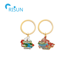 Cadeaux souvenirs de <span class=keywords><strong>voyage</strong></span> personnalisés <span class=keywords><strong>Canada</strong></span> Drapeau canadien Ontario Ottawa Llavero Porte-clés Anneau porte-clés Porte-clés personnalisé Ottawa - Product Image 2