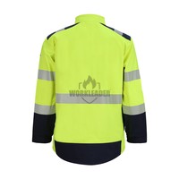 Veste Softshell Multi-Normes FR WORKLEADER EN 61482 EN ISO11612 Haute Visibilité Protection Contre les Arcs Électriques Imperméable Soudure Huile Gaz