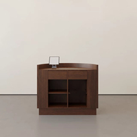 Bureau d'accueil de luxe unique en bois grainé, bureau de réception, salon de beauté, bureau de réception moderne