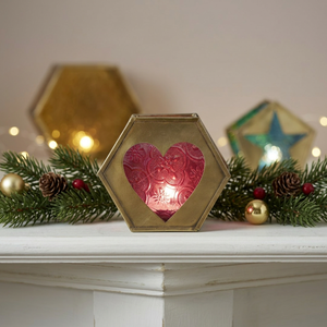 Wholesale Colorful Floral Glass <b>Tea</b> <b>Light</b> <b>Holders</b> with Custom Metal Cutouts for Home Decoration - Product Image 3