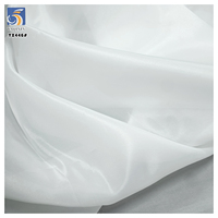 YX446 kualitas tinggi kepadatan tinggi menebal 70 Gsm poliester putih kain Organza untuk Model gaun Catwalk