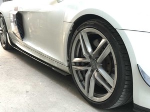 Extensions de jupes latérales en Fiber de carbone à haute brillance pour <span class=keywords><strong>Audi</strong></span> <span class=keywords><strong>R8</strong></span> V8 <span class=keywords><strong>V10</strong></span> Gt Spyder Coupé Convertible 2008-2015 - Product Image 2