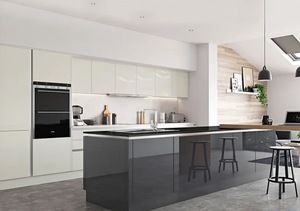 Customized Glass <strong>Kitchen</strong> Island with <strong>Sink</strong> Modern Dining <strong>Kitchen</strong> Cabinets-Eco-Friendly Modular Wall/<strong>Base</strong> <strong>Units</strong> - Product Image 4
