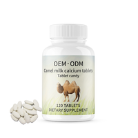 Comprimés de calcium au peptide vert de haute qualité OEM, au lait de chameau, pour l'énergie, complément alimentaire sain, comprimés à croquer, 2 comprimés par dose