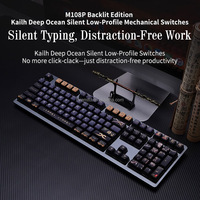 Clavier mécanique silencieux à 108 touches, triple mode, avec axe Kailh, rétroéclairage LED, échangeable à chaud, USB Type-C, taille standard, pour le gaming