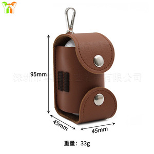 Japanese and Korean style golf <b>mini</b> waist <b>bag</b>, sports accessories, golf cleat pocket, waist-hanging leather golf <b>bag</b>. - Product Image 5