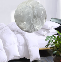 Fibre de polyester recyclée 7D 15D extra blanche semi-vierge ignifuge creuse conjuguée pour rembourrage de canapé, literie et jouets