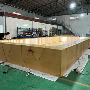 עיצוב פנים גדול של מסעדה עם תאורת לד בצורת עץ, תאורת לד בהתאמה אישית עם גריל נירוסטה - שלט לד - Product Image 2