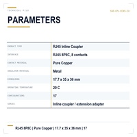 RJ45 Inline Coupler 8P8C Konektor Ekstensi Kabel LAN Ethernet Lurus dengan Kontak Tembaga Murni