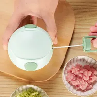 Mini Picador de Ajo Manual Multifuncional, Prensa de Chiles, Prensa de Ajo Manual de Plástico Ecológico con Cuchilla de Metal para el Hogar